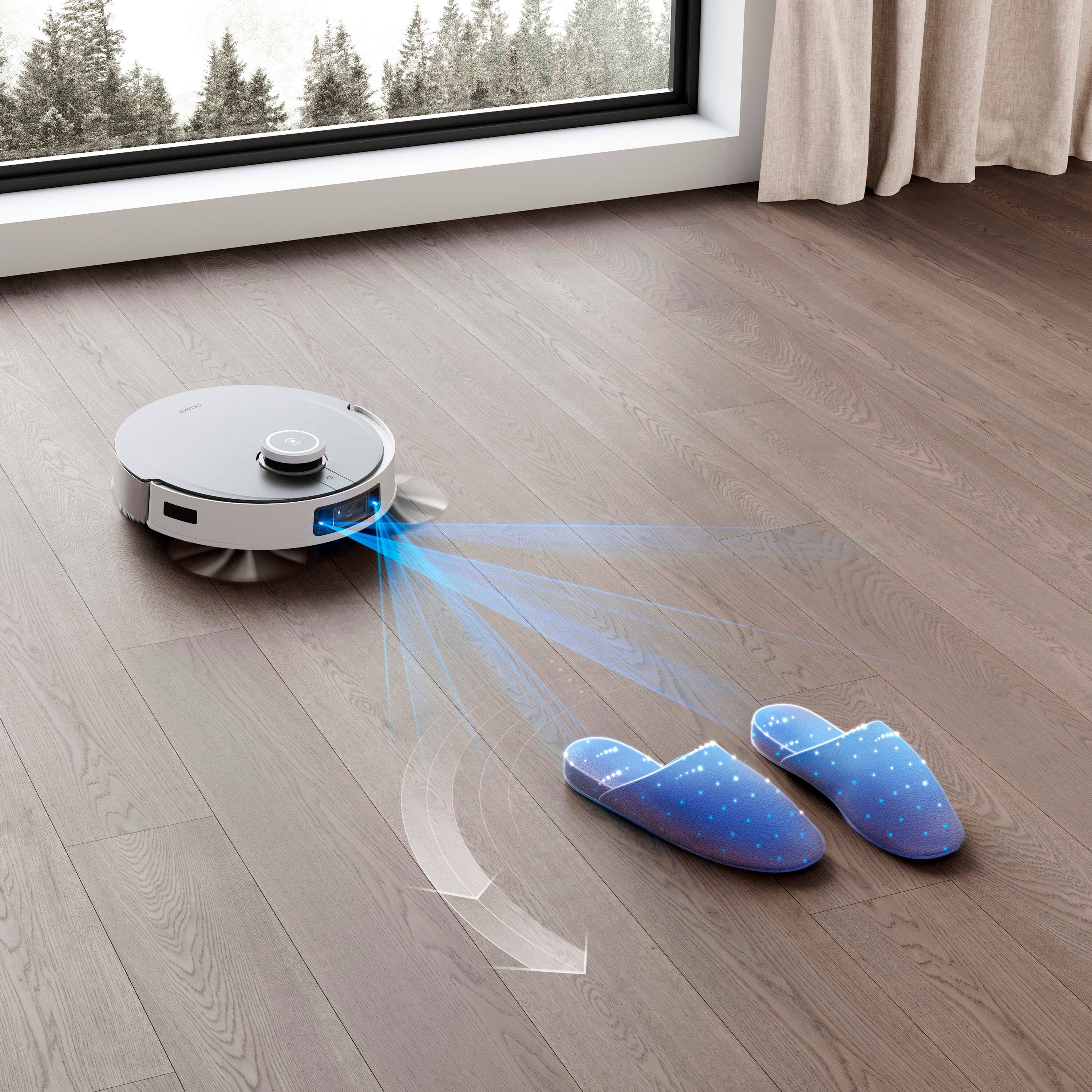 Alt View 1. ECOVACS Robotics - DEEBOT X1 OMNI Robot Vacuum & Mop with Auto Empty and Refill, Laser Mapping, AI Object Recognition and Self Clean - WHITE + SILVER.