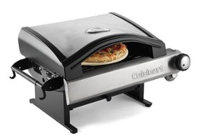 Cuisinart - Portable Outdoor Pizza Oven - Stainless Steel/Black - Front_Zoom
