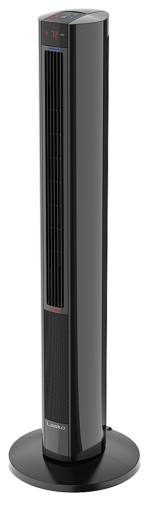 Angle View: Lasko - All Season Comfort Control Electric Tower Fan and Space Heater in One with Timer and Remote Control - Black