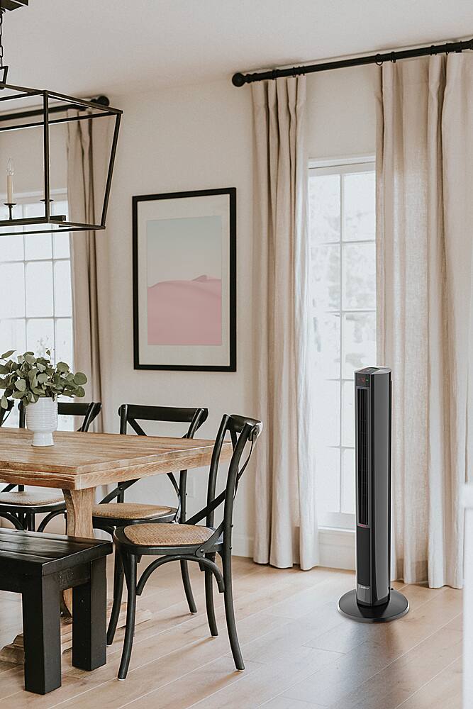 Alt View 17. Lasko - All Season Comfort Control Electric Tower Fan and Space Heater in One with Timer and Remote Control - Black.