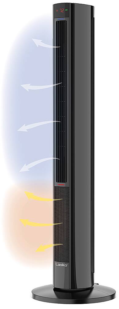 Alt View 18. Lasko - All Season Comfort Control Electric Tower Fan and Space Heater in One with Timer and Remote Control - Black.