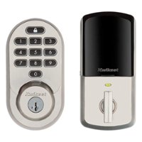 Kwikset - Halo Smart Lock Wi-Fi Replacement Deadbolt with App/Keypad/Key Access - Satin Nickel - Front_Zoom