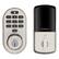 Front. Kwikset - Halo Smart Lock Wi-Fi Replacement Deadbolt with App/Keypad/Key Access - Satin Nickel.