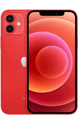 Front. Apple - Pre-Owned iPhone 12 Mini 5G 128GB (Unlocked) - Red.