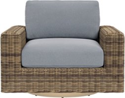 Yardbird® - Ludlow Swivel Chair - Glacier - Front_Zoom