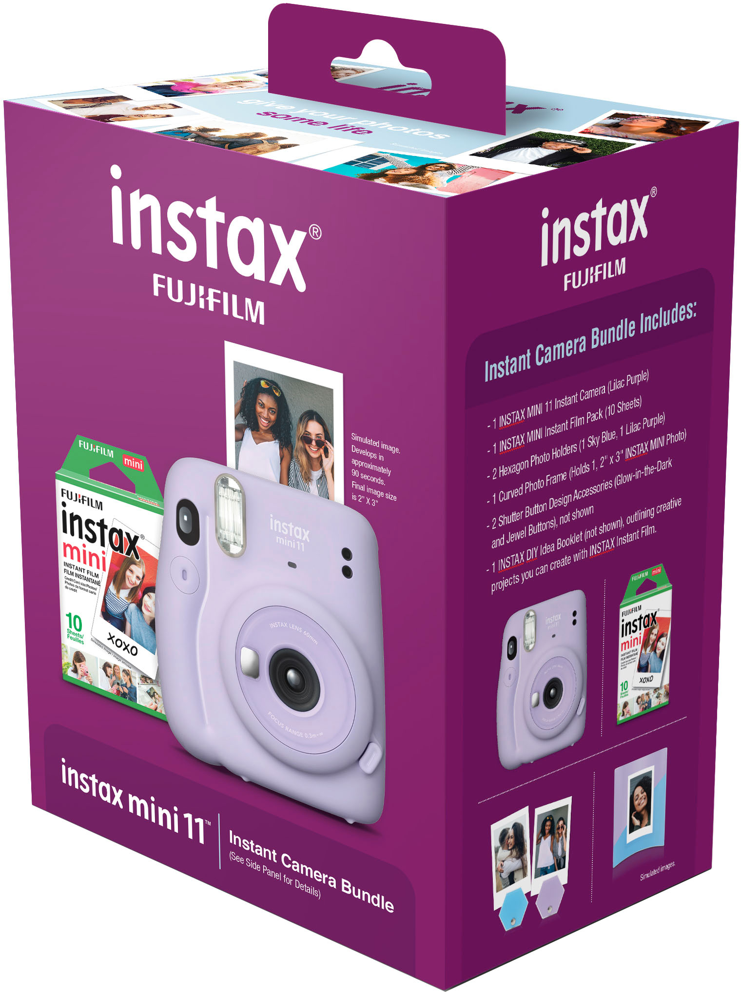 FUJIFILM INSTAX Mini 11 Instant Film Camera (Lilac Purple) Plus