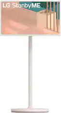 Front. LG - StanbyME 27” Class LED Full HD Smart webOS Touch Screen - Beige.