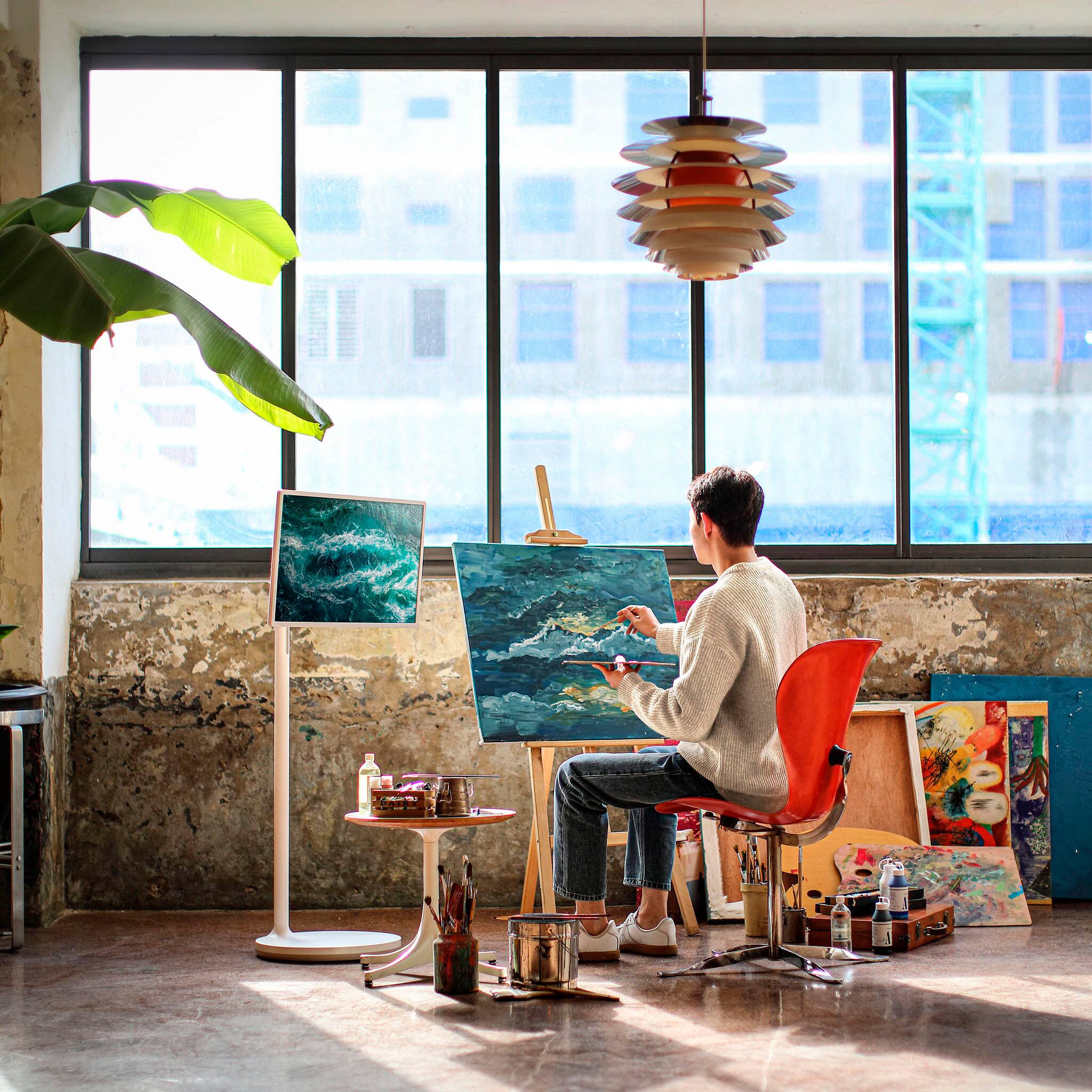 Alt View 24. LG - StanbyME 27” Class LED Full HD Smart webOS Touch Screen - Beige.