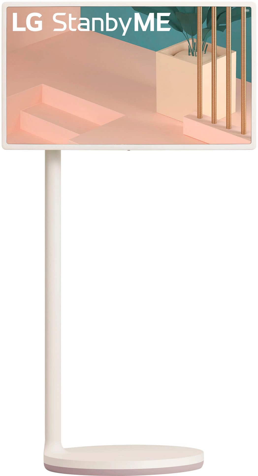 Left. LG - StanbyME 27” Class LED Full HD Smart webOS Touch Screen - Beige.