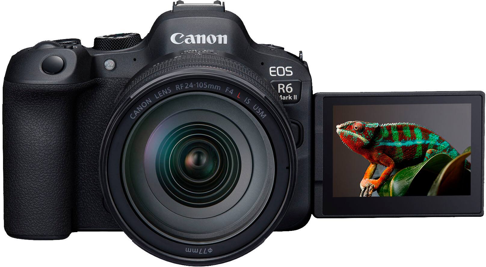Canon - EOS R6 Mark II Mirrorless Camera with RF 24-105mm f/4L IS USM Lens - Black
