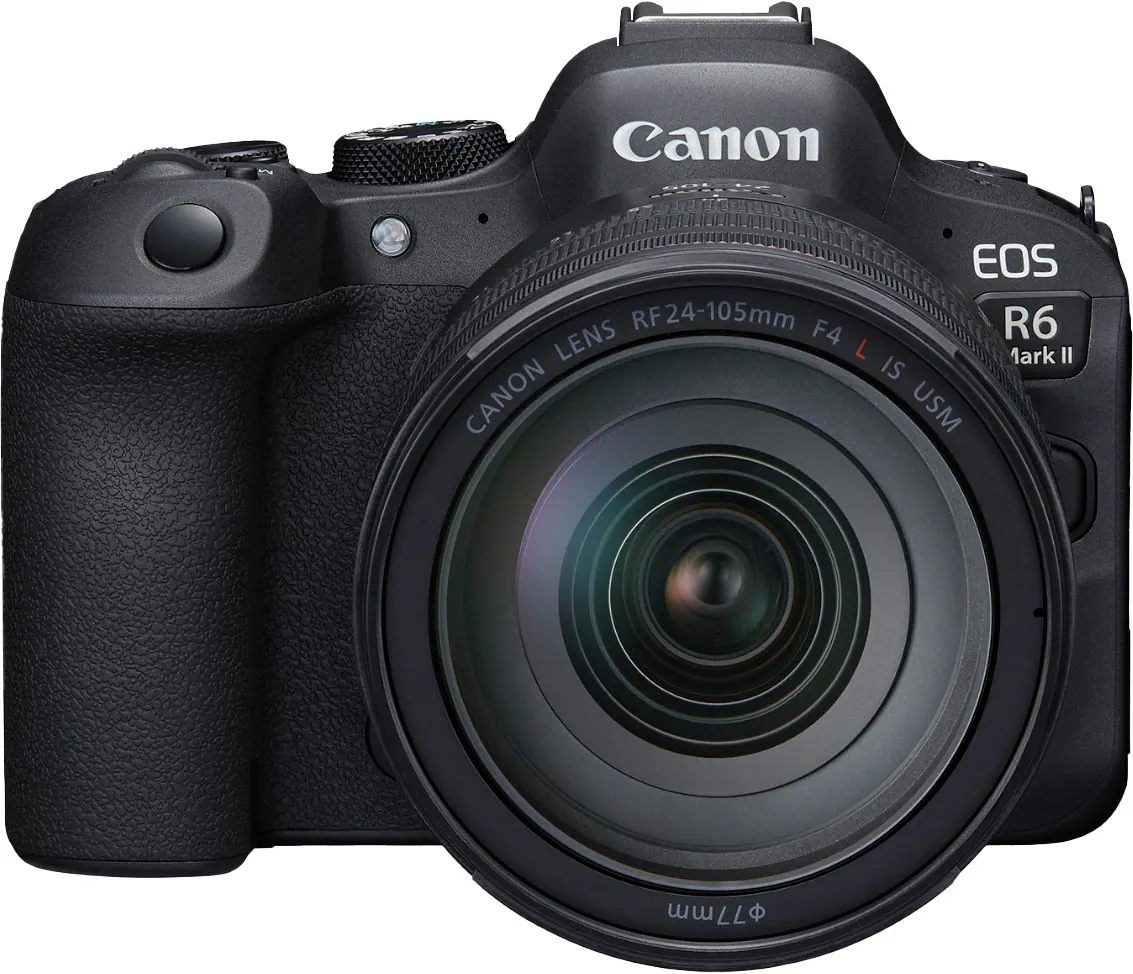 Canon - EOS R6 Mark II Mirrorless Camera with RF24-105mm f/4L IS USM Lens - Black