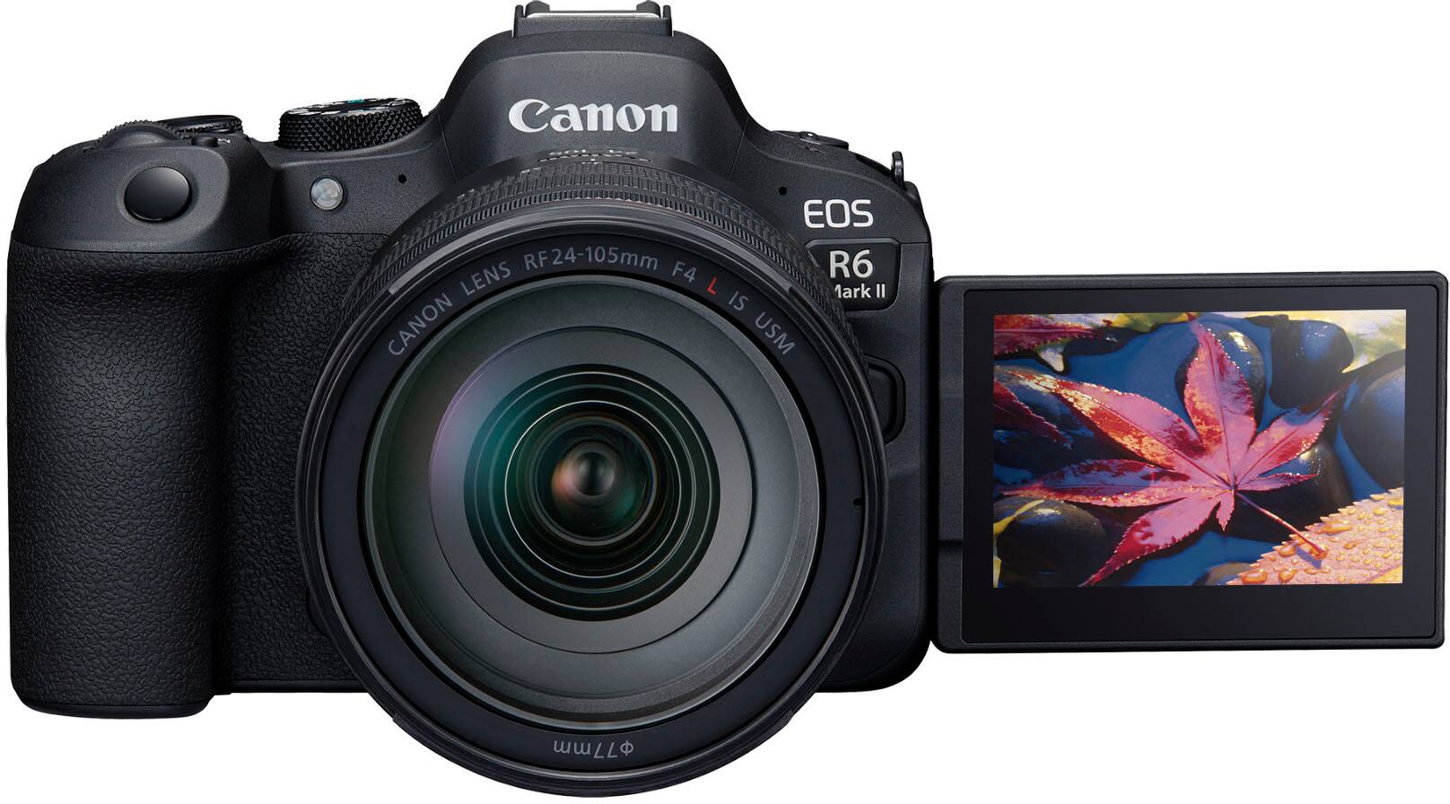 Canon - EOS R6 Mark II Mirrorless Camera with RF 24-105mm f/4L IS USM Lens - Black
