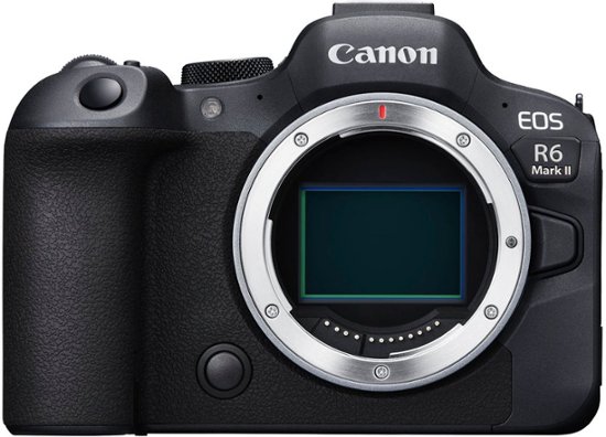 Front. Canon - EOS R6 Mark II Mirrorless Camera (Body Only) - Black.