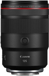 Canon - RF135 F1.8L IS USM Telephoto Prime Lens for EOS R-Series Cameras - Black - Front_Zoom