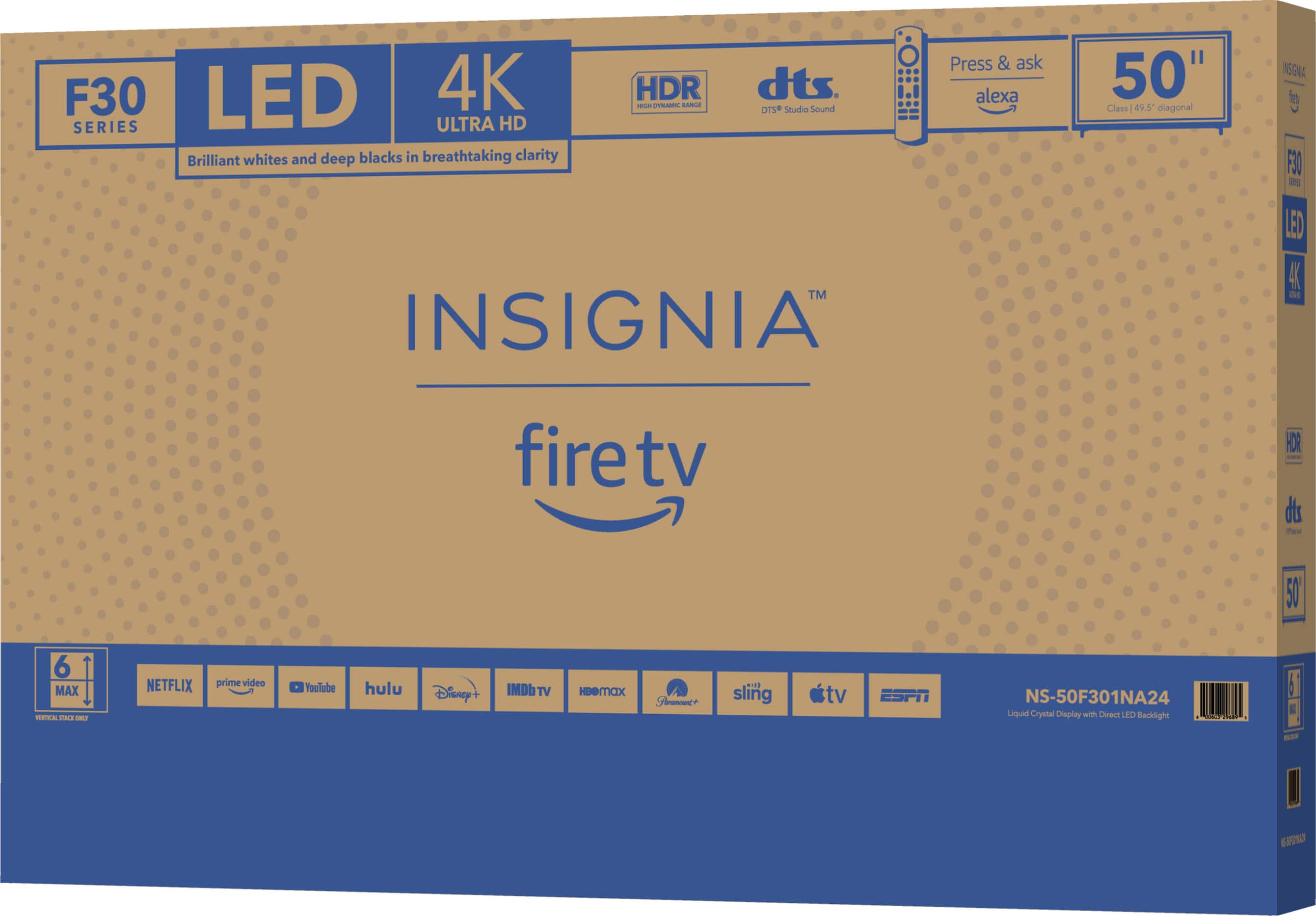 Alt View 16. Insignia™ - 50" Class F30 Series LED 4K UHD Smart Fire TV - Black.