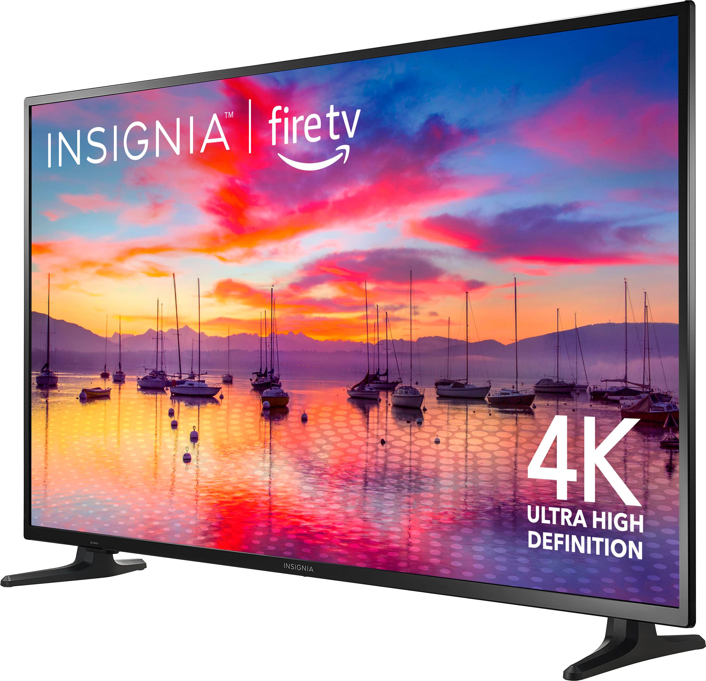 Left. Insignia™ - 50" Class F30 Series LED 4K UHD Smart Fire TV - Black.