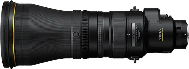 Front. Nikon - NIKKOR Z 600mm f/4 TC VR S Super-Telephoto Prime Lens for Nikon Z Mount Cameras - Black.