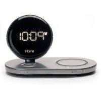 iHome - Dual Qi Wireless Fast Charging, Airpod Charging, Apple Watch Charging, and USB Charging Alarm Clock - Multi - Front_Zoom