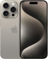 Apple - iPhone 15 Pro 128GB - Natural Titanium (AT&T) - Front_Zoom