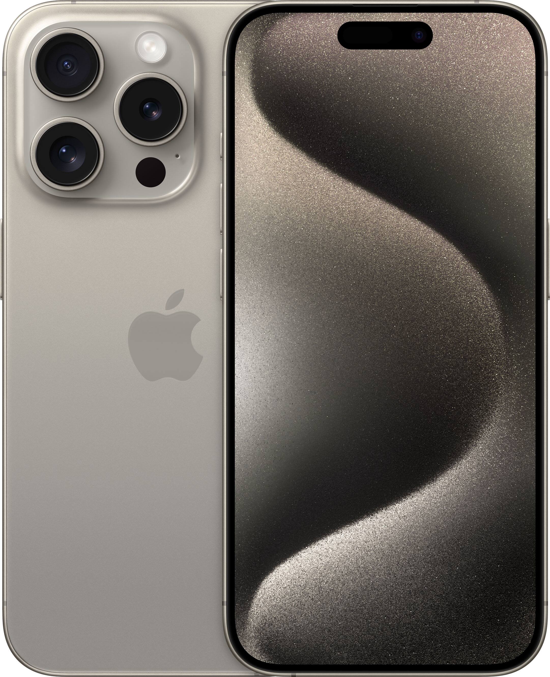 Apple IPhone 15 Pro 256GB Natural Titanium AT T MTQU3LL A Best Buy