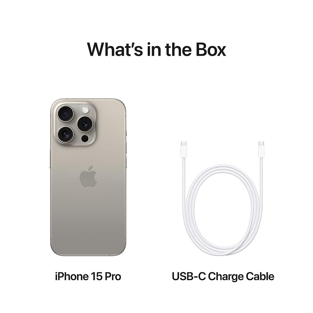 What's in the Box iPhone 15 Pro USB-C Charge Cable
