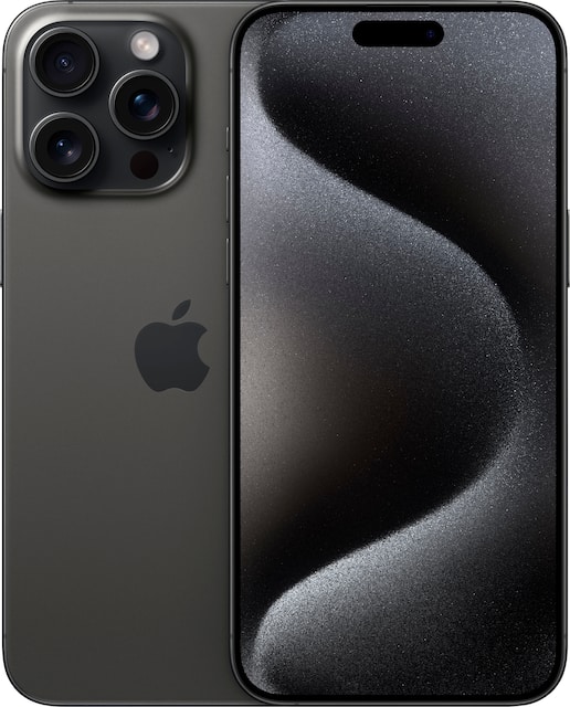 Front. Apple - iPhone 15 Pro Max 256GB - Black Titanium.