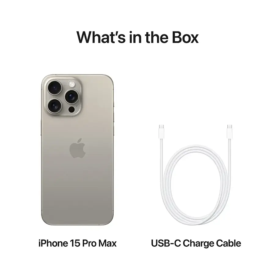 What's in the Box iPhone 15 Pro Max USB-C Charge Cable