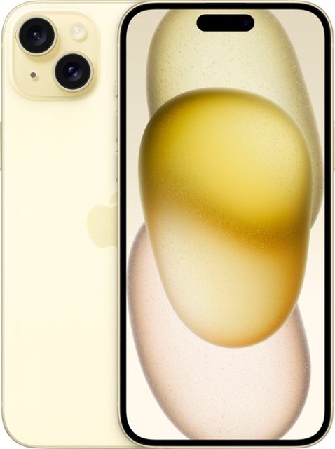 Front. Apple - iPhone 15 Plus 128GB - Yellow.