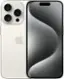 Front. Apple - Geek Squad Certified Refurbished iPhone 15 Pro 128GB - Apple Intelligence - White Titanium.
