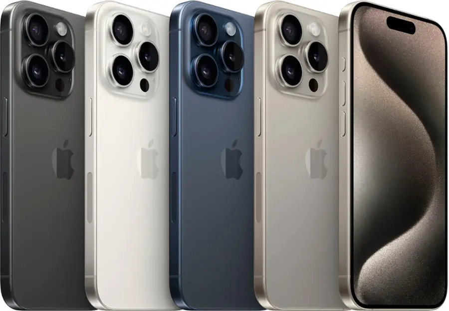 Alt View 13. Apple - iPhone 15 Pro 128GB - White Titanium.