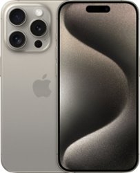Apple - iPhone 15 Pro 256GB - Natural Titanium (Verizon) - Front_Zoom