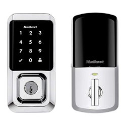 Kwikset - Halo Smart Lock Wi-Fi Replacement Deadbolt with App/Touchscreen/Key Access - Polished Chrome - Front_Zoom