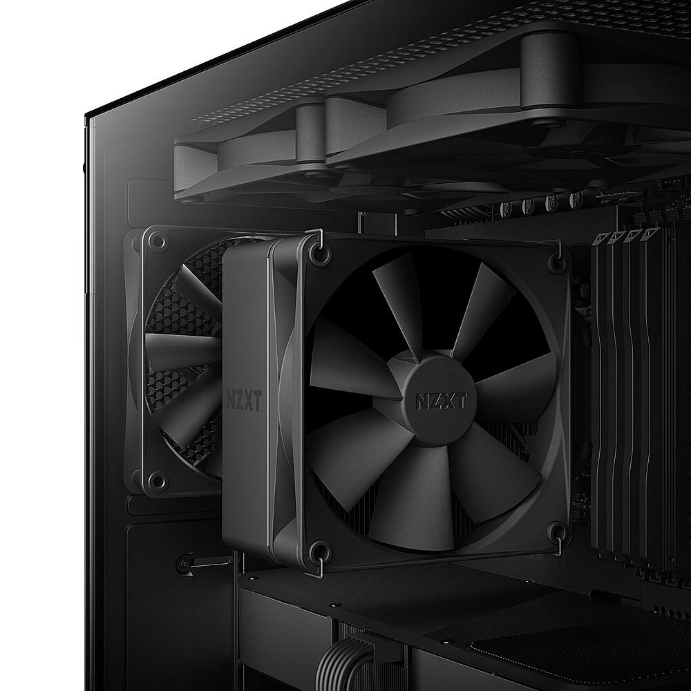 Alt View 15. NZXT - T120 120mm CPU Air Cooler (1 x 120mm F Fan) with Aluminum Heat Pipe Cove - Black.