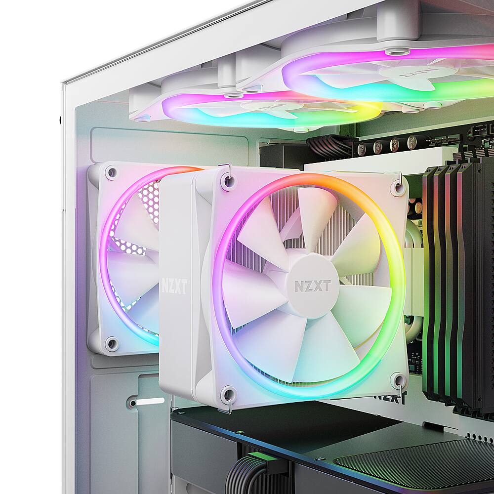 Alt View 15. NZXT - T120 CPU Air Cooler with RGB Lighting - White.
