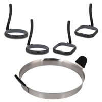 Blackstone - 7-Piece Silicone and Stainless Steel Omelet and Egg Ring Kit - Silver - Angle_Zoom