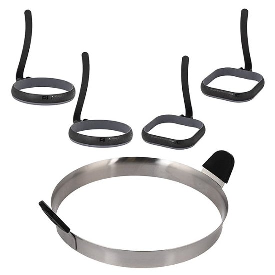 Blackstone 7-Piece Silicone and Stainless Steel Omelet and Egg Ring Kit  Silver 5515 - Best Buy