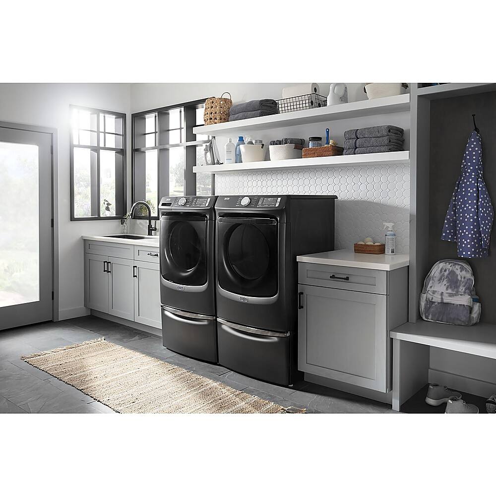 Alt View 12. Maytag - Washer/Dryer Laundry Pedestal with Storage Drawer - Volcano Black.