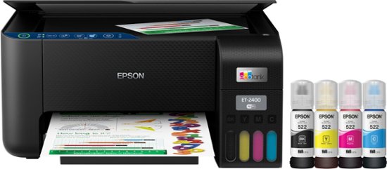 Epson EcoTank ET-2400 Wireless Color All-in-One Cartridge-Free Supertank  Printer with Scan and Copy Black C11CJ67201 - Best Buy