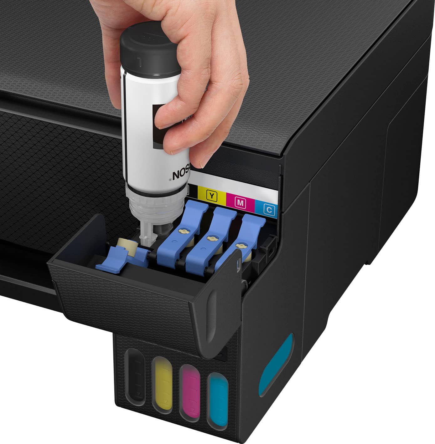 Alt View 16. Epson - EcoTank ET-2400 Wireless Color All-in-One Cartridge-Free Supertank Printer with Scan and Copy - Black.