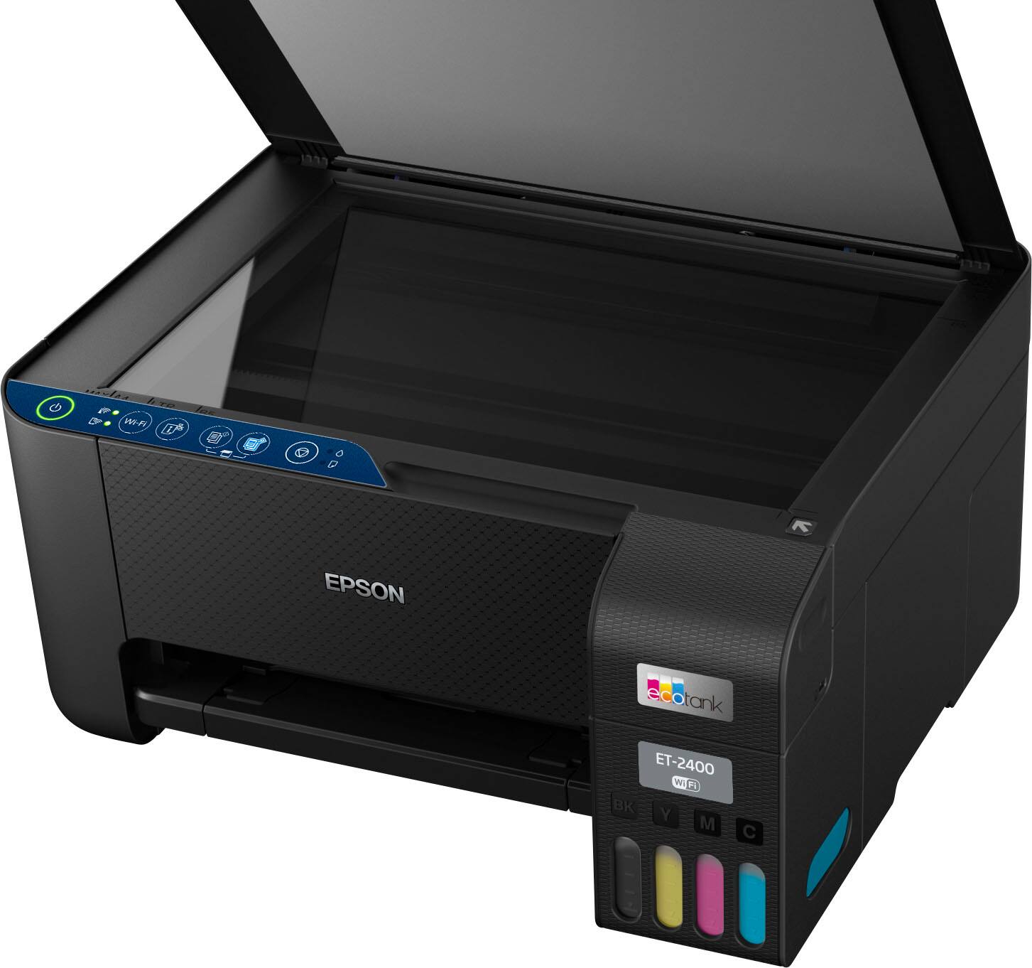 Alt View 20. Epson - EcoTank ET-2400 Wireless Color All-in-One Cartridge-Free Supertank Printer with Scan and Copy - Black.