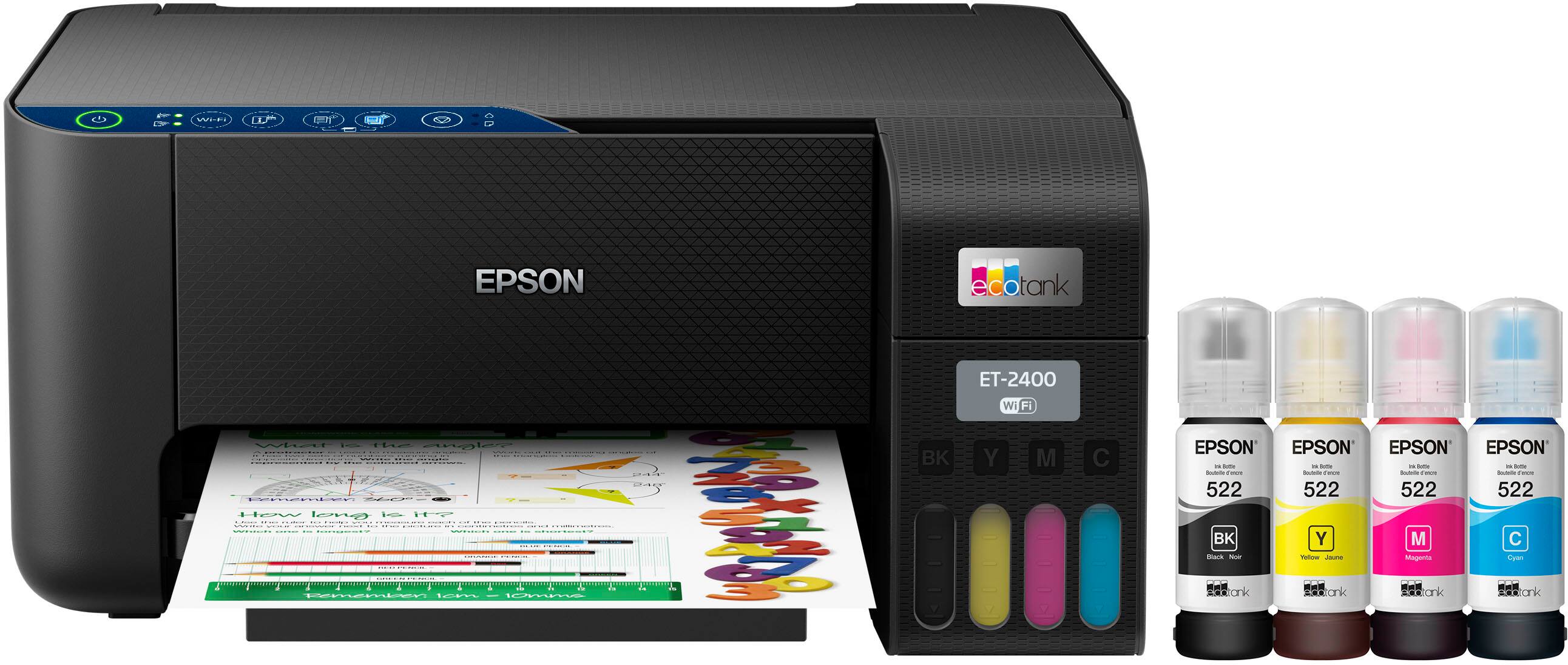 Alt View 22. Epson - EcoTank ET-2400 Wireless Color All-in-One Cartridge-Free Supertank Printer with Scan and Copy - Black.