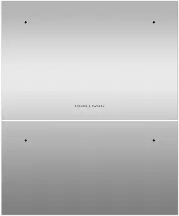 Front. Fisher & Paykel - Double DishDrawer Dishwasher Panels, compatible with Series 9 and 11 - Stainless Steel.