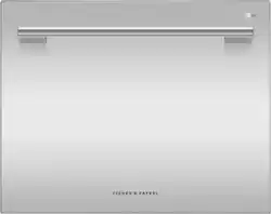 Fisher & Paykel - Series 11 Single 24 in Smart Top Control, built-in Tall, DishDrawer Dishwasher with Sanitize Options - Silver - Front_Zoom