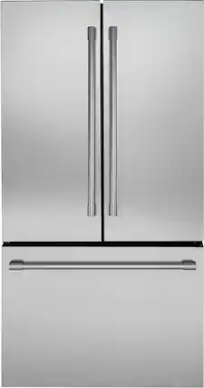 Front. Monogram - 23.1 Cu. Ft. French Door Counter-Depth Refrigerator - Stainless Steel.