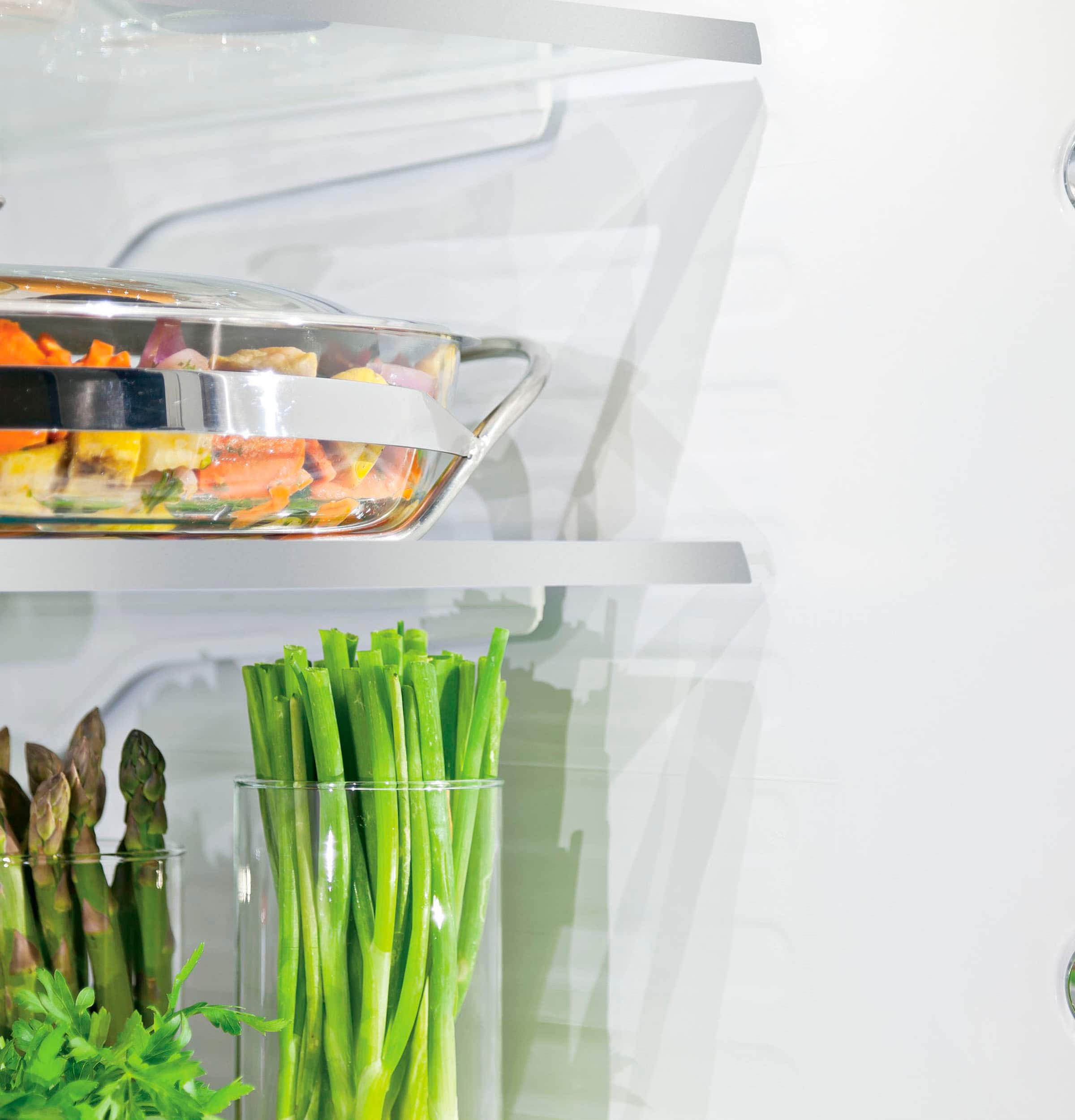 Alt View 3. Monogram - 23.1 Cu. Ft. French Door Counter-Depth Refrigerator - Stainless Steel.