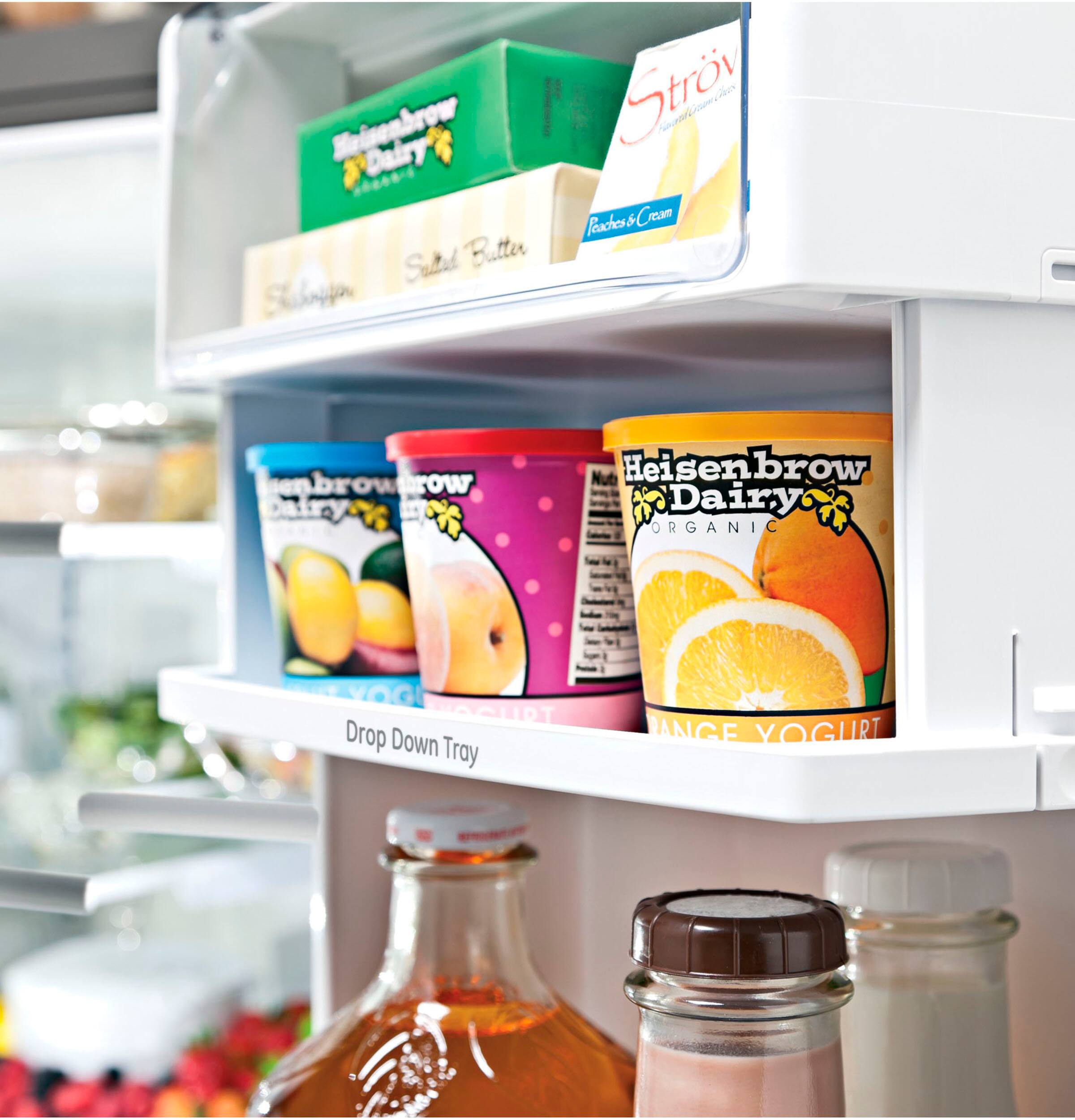 Alt View 4. Monogram - 23.1 Cu. Ft. French Door Counter-Depth Refrigerator - Stainless Steel.