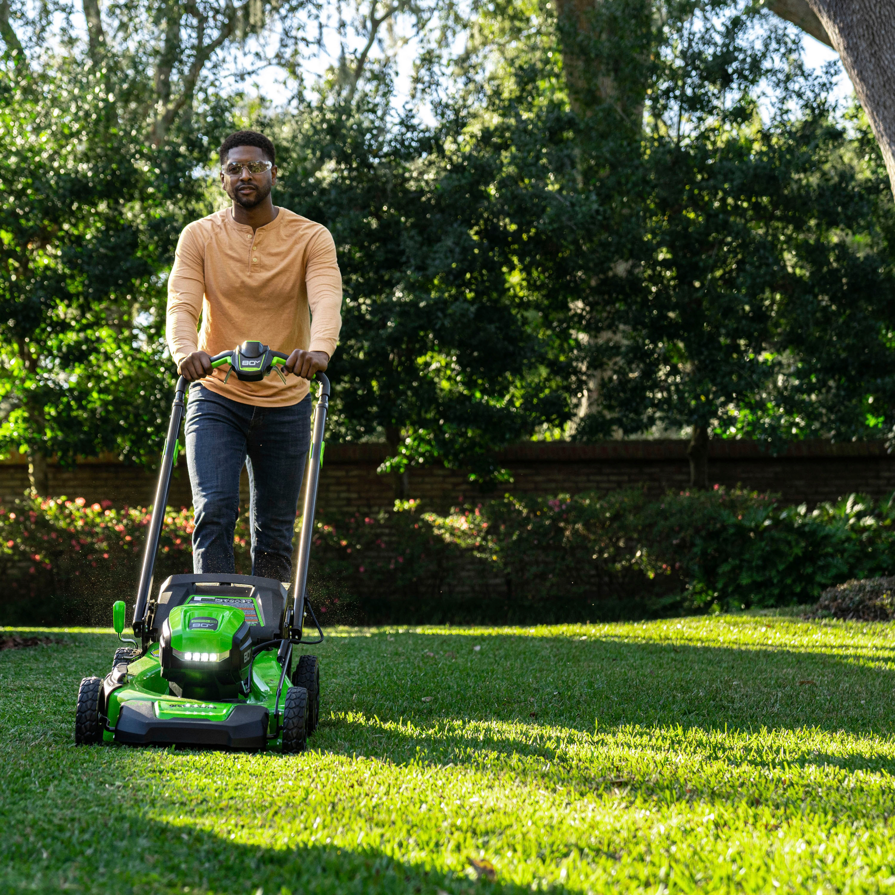 WORX WG779 40V 14 Lawn Mower with Grass  - Best Buy