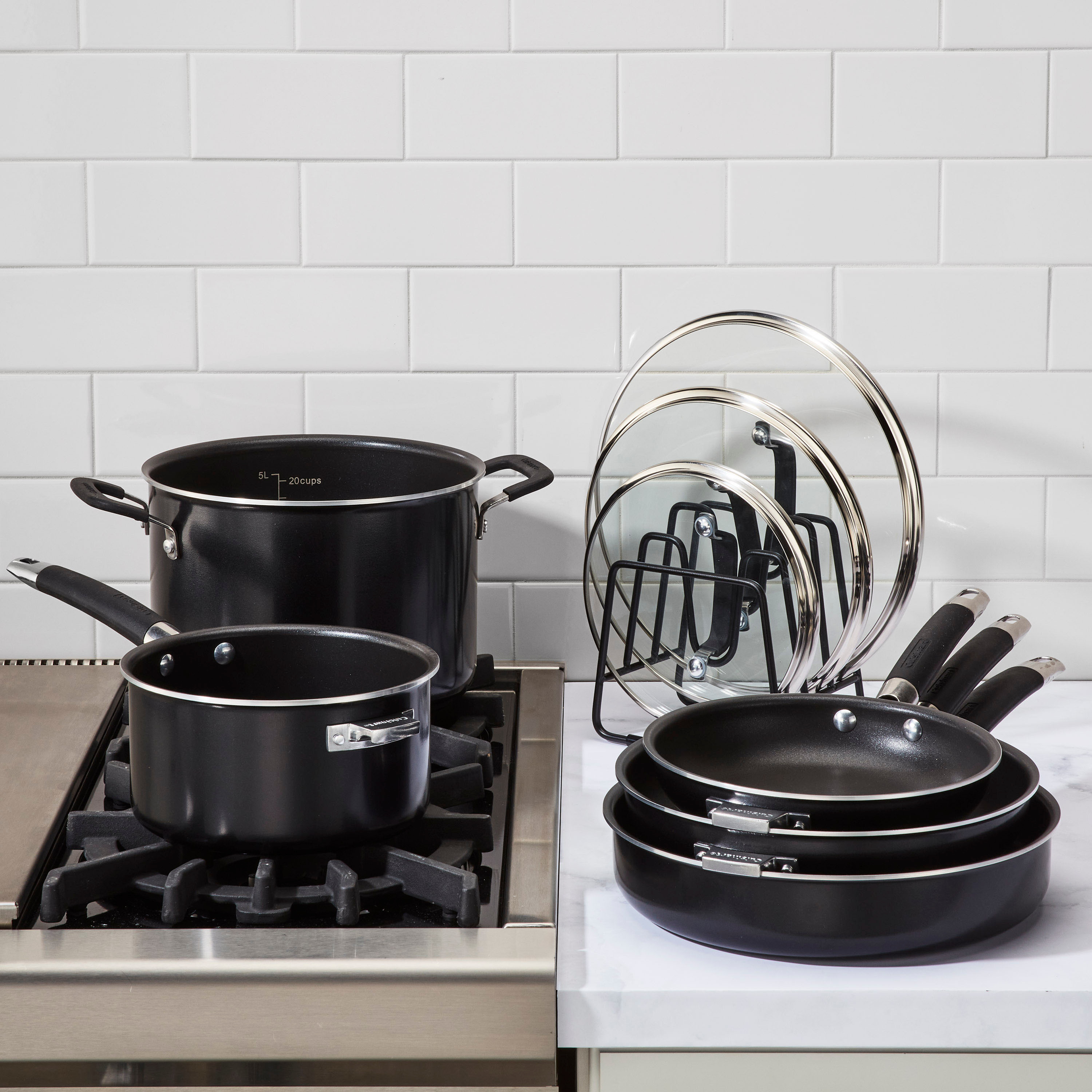 Fingerhut - Cuisinart Complete Chef 22-Pc. Nonstick Aluminum Cookware Set