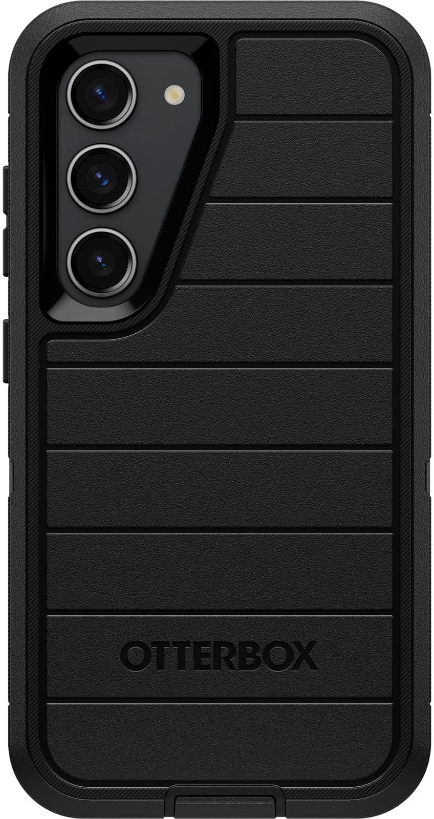 Front. OtterBox - Defender Series Pro Hard Shell for Samsung Galaxy S23 - Black.