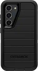 Front. OtterBox - Defender Series Pro Hard Shell for Samsung Galaxy S23 - Black.